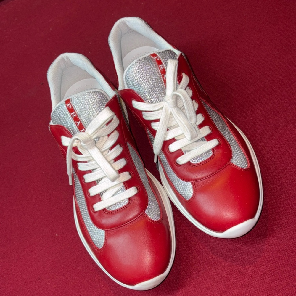 Prada America cup bike low Leather sneaker